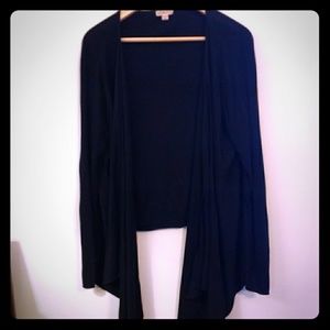 Merona black waterfall cardigan